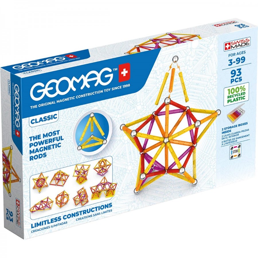 Geomag Magnetic Construction With Recycled Plastic 93 Piece Set