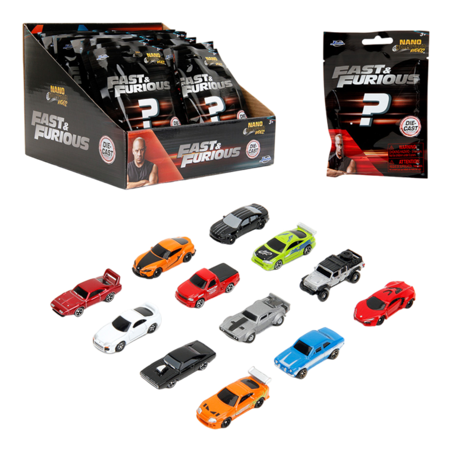 Jada Diecast Fast & Furious Nano Vehicle Blind Bag Assorted