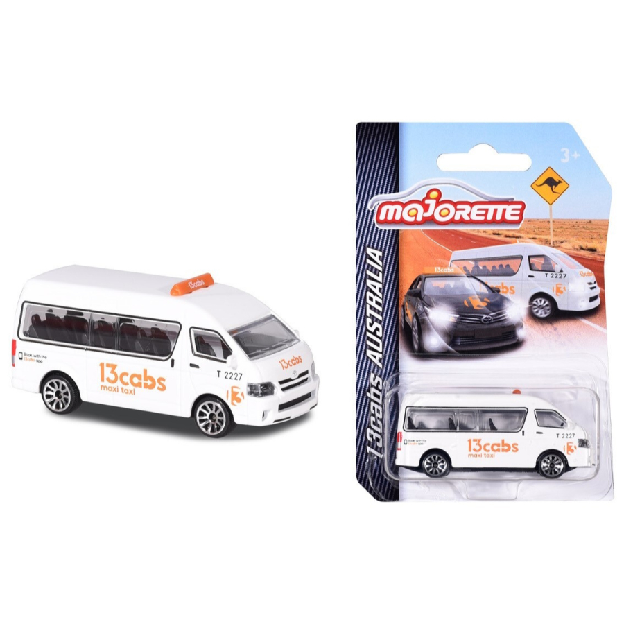 Majorette Diecast Cars Toyota Hiace Maxi Van 13Cabs White