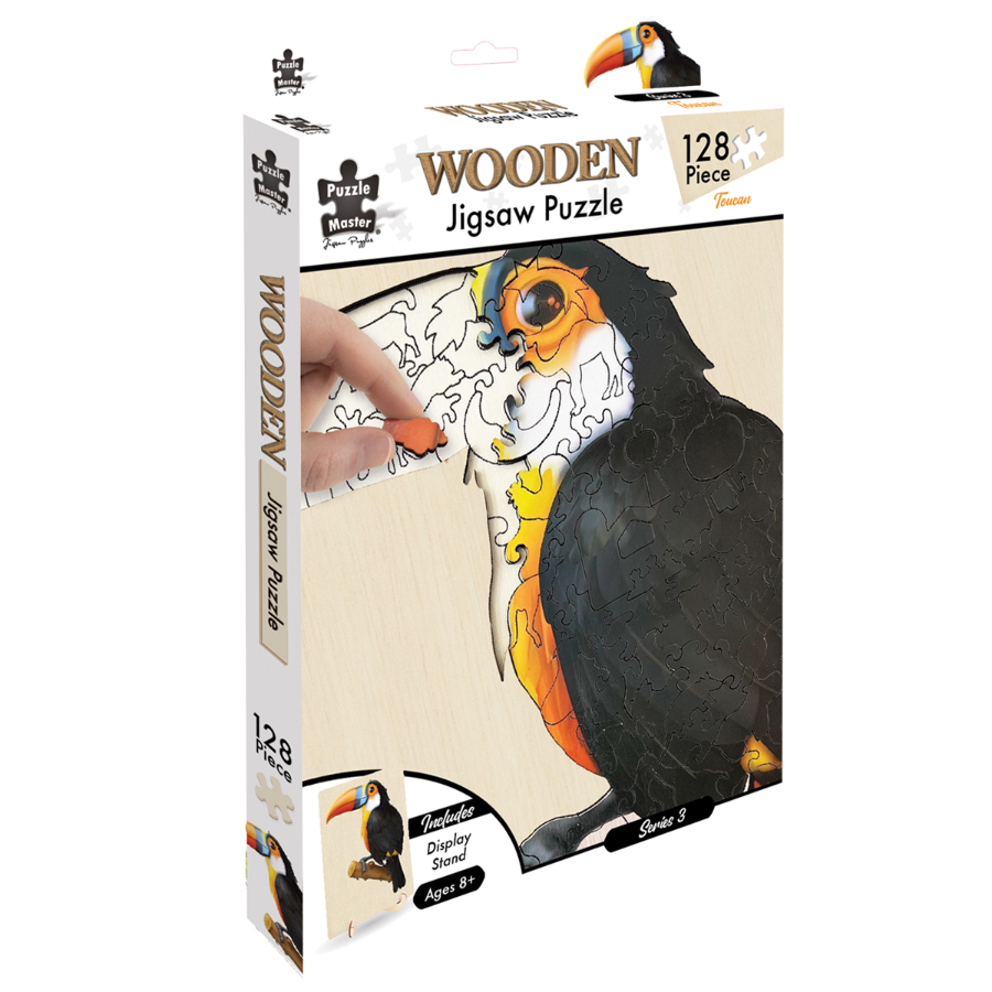 Wooden Shaped Piece Puzzle Toucan 135 Pieces