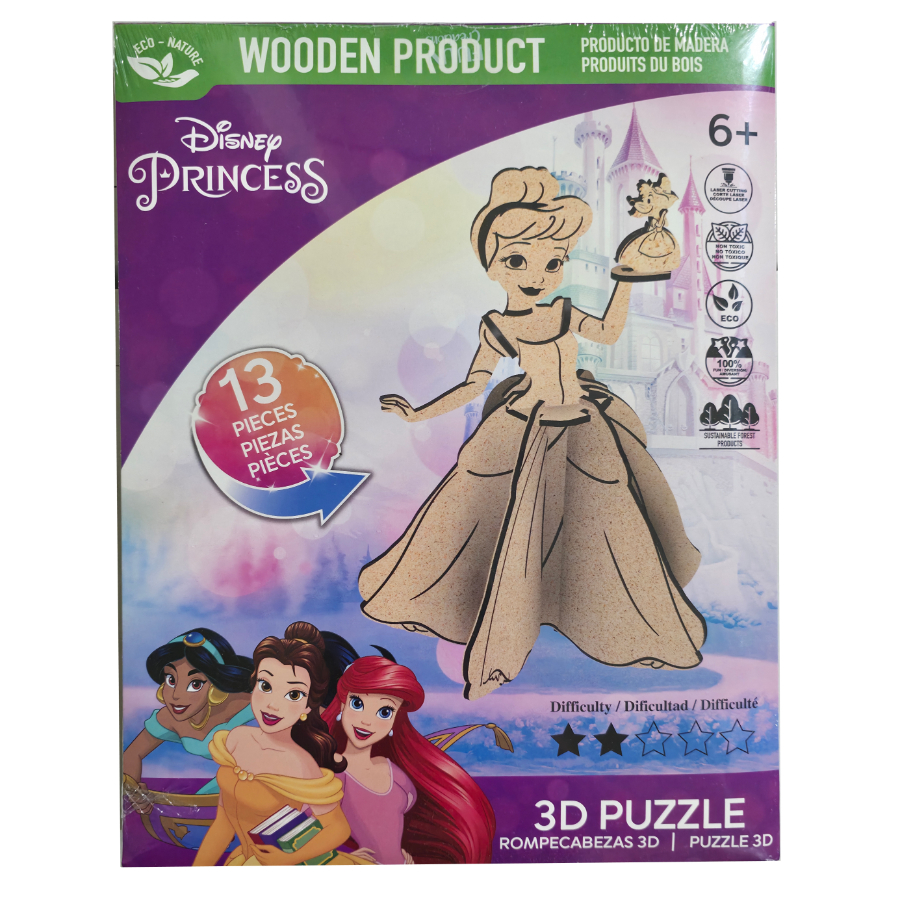 Disney Princess 3D Wooden Puzzle Assorted