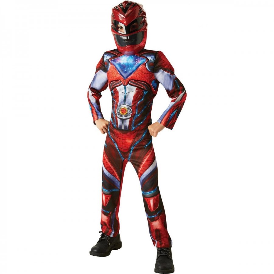 Power Rangers Red Deluxe Kids Dress Up Costume Size 6-8