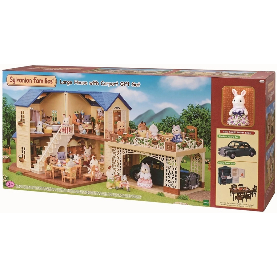 Sylvanian Families Large House With Carport Gift Set
