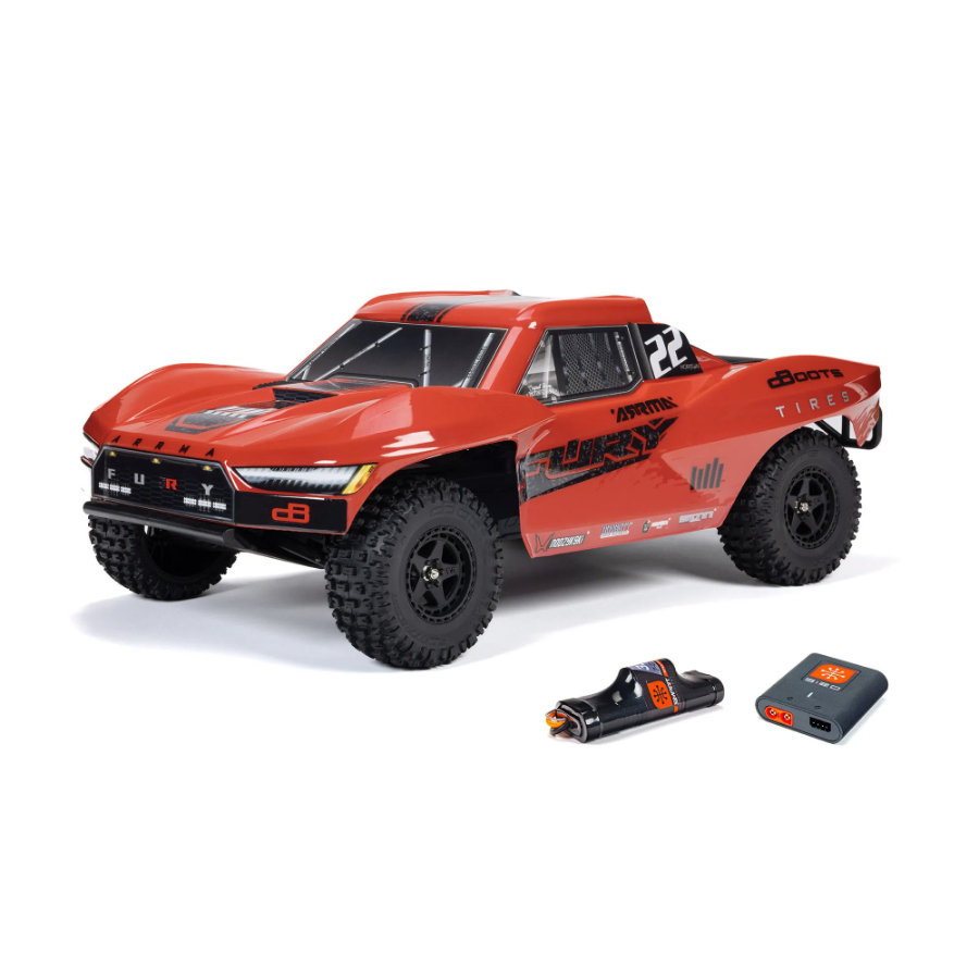 Arrma Radio Control 1:10 Fury MEGA 550 2WD Short Course Truck Red RTR