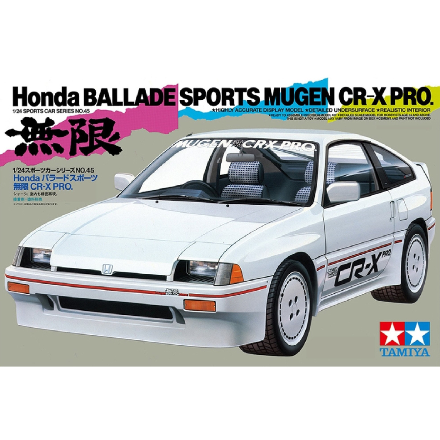 Tamiya Model Kit 1:24 Honda Ballade Sports Mugen CR-X Pro