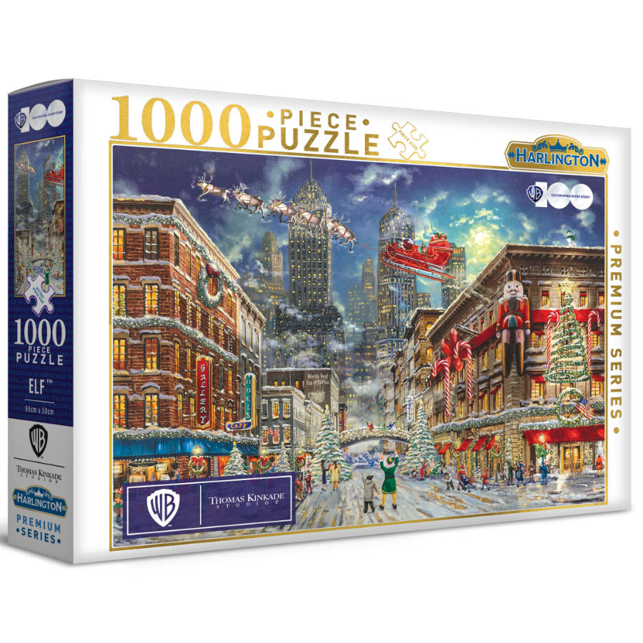 Harlington 1000 Piece Puzzle Thomas Kinkade Design Christmas