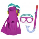 Bestway Explora Essential Mask Snorkel & Fins Set Assorted Colours