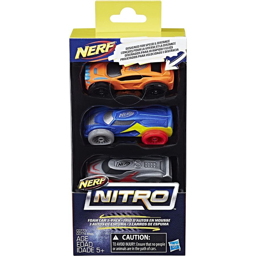 Nerf Nitro Foam Car 3 Pack Assorted