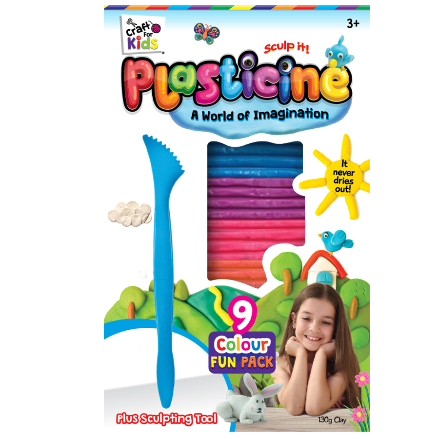 Plasticine 9 Pack Plus Tool