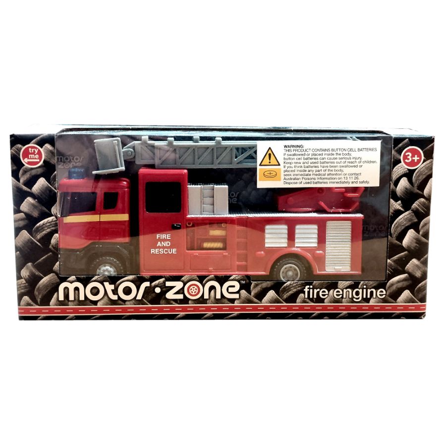 Motorzone Fire Engine With Extendable Ladder & Sounds