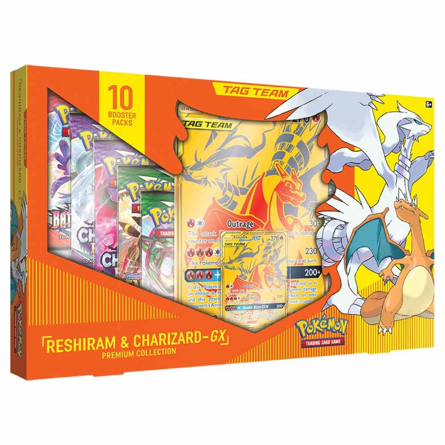 Pokemon TCG Charizard Reshriam GX Premium Collection