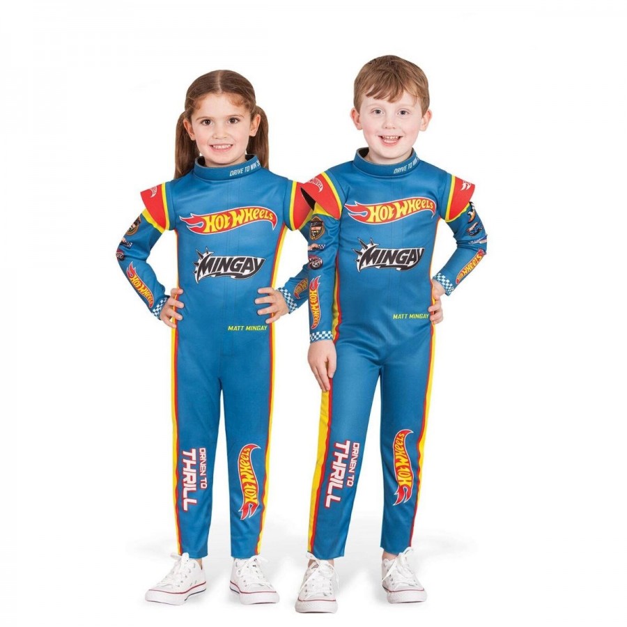 Hot Wheels Racing Suit Kids Dress Up Costume Size 4-6