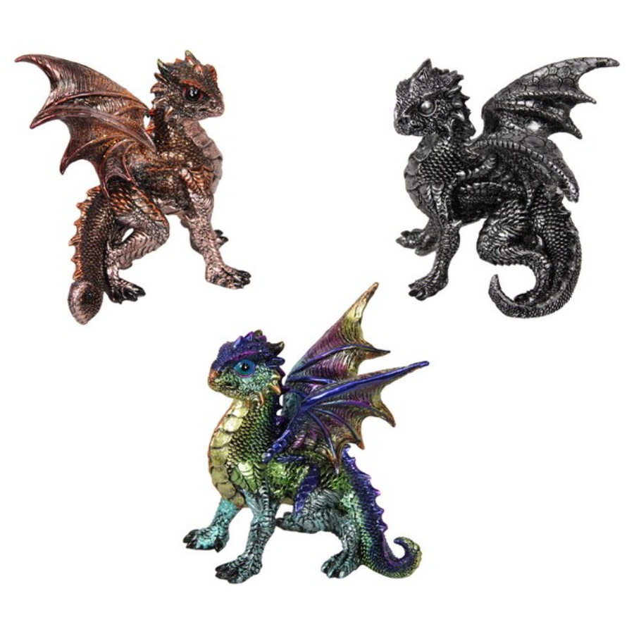 Dragon In Defence Pose 13cm Assorted