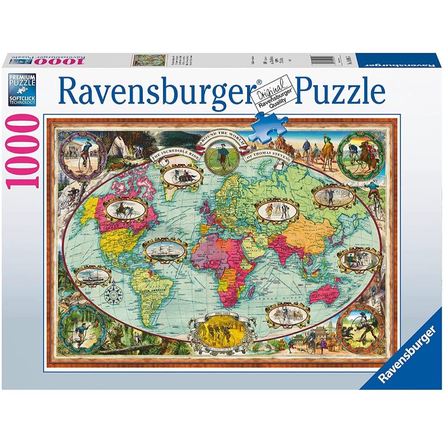 Ravensburger Puzzle 1000 Piece Around The World By Bike