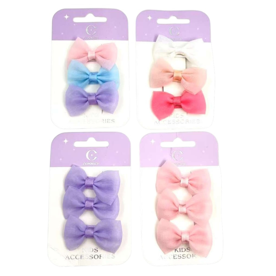 Kids Hair Clips Pastel 3 Pack Assorted