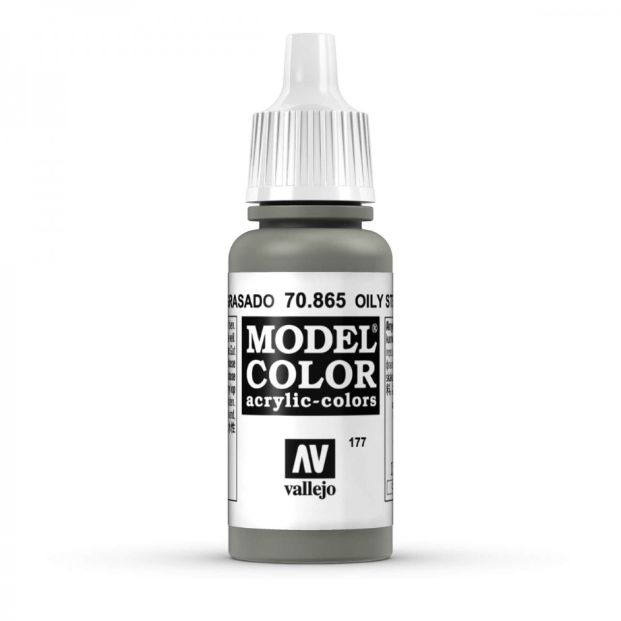 Vallejo Acrylic Paint Model Colour Metallic Oily Steel 17ml