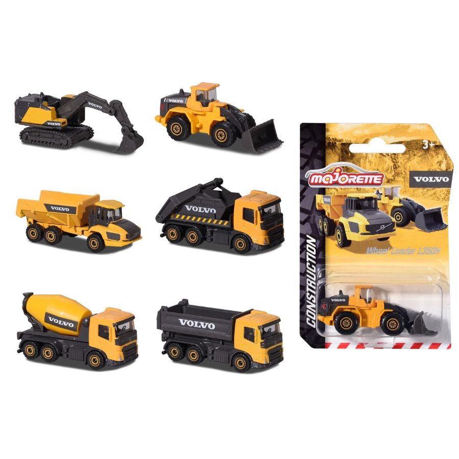 Majorette Diecast Cars Volvo Construction Vehicle Assorted