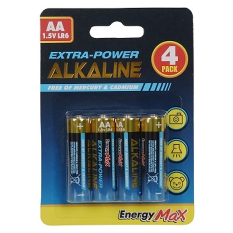 Extra Power Alkaline Battery AA x 4 Pack