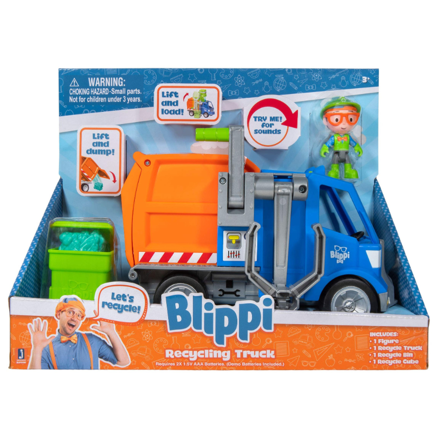 Blippi Recycling Garbage Truck & Figure With Sounds