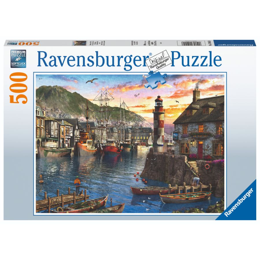 Ravensburger Puzzle 500 Piece Sunrise At The Port