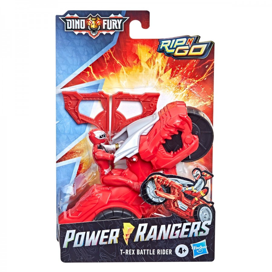 Power Rangers Dino Fury Rip & Go Vehicle & Figure Assorted