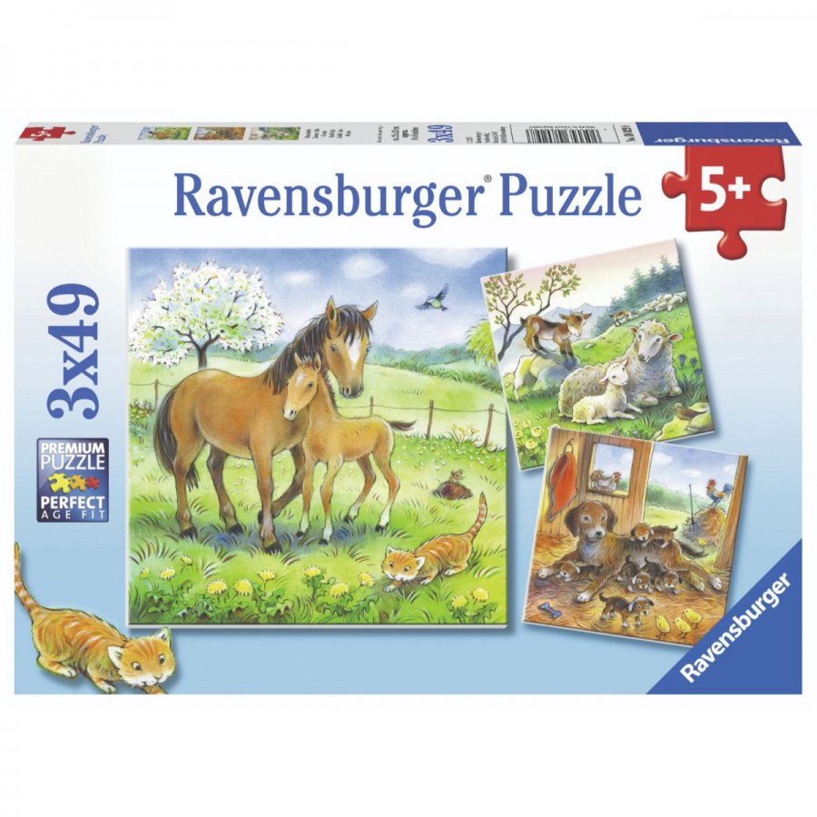 Ravensburger Puzzle 3x49 Piece Cuddle Time