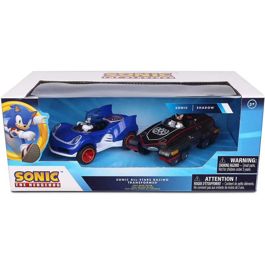 Sonic All Stars Sonic & Shadow Pull Back Car 2 Pack