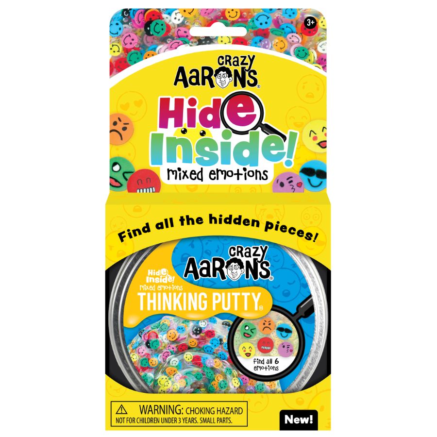 Crazy Aarons Thinking Putty 10cm Tin Hide Inside Mixed Emotions