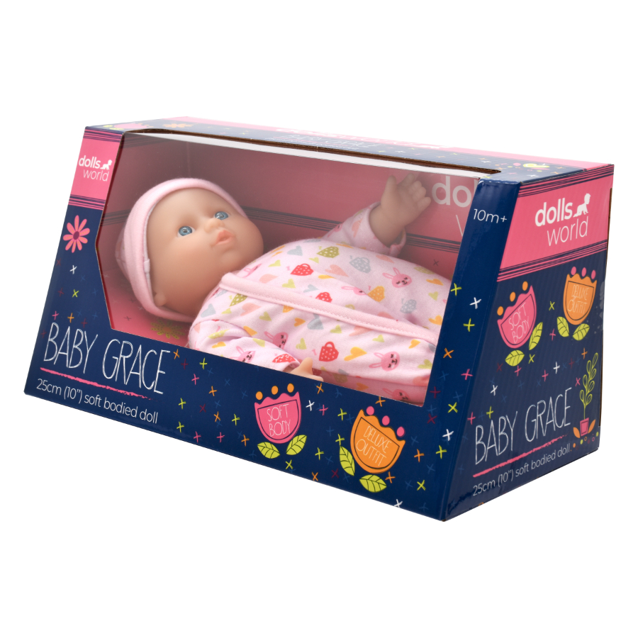 Dolls World Soft Bodied Baby Doll Grace 25cm