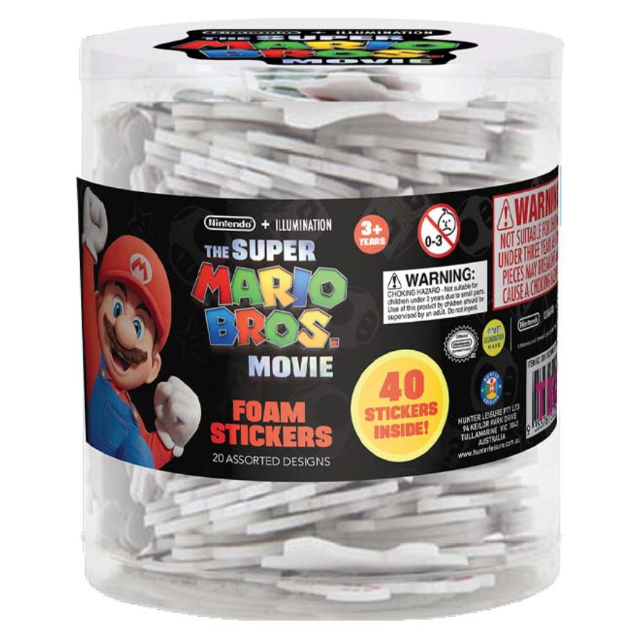 Super Mario Foam Stickers 40 Pack