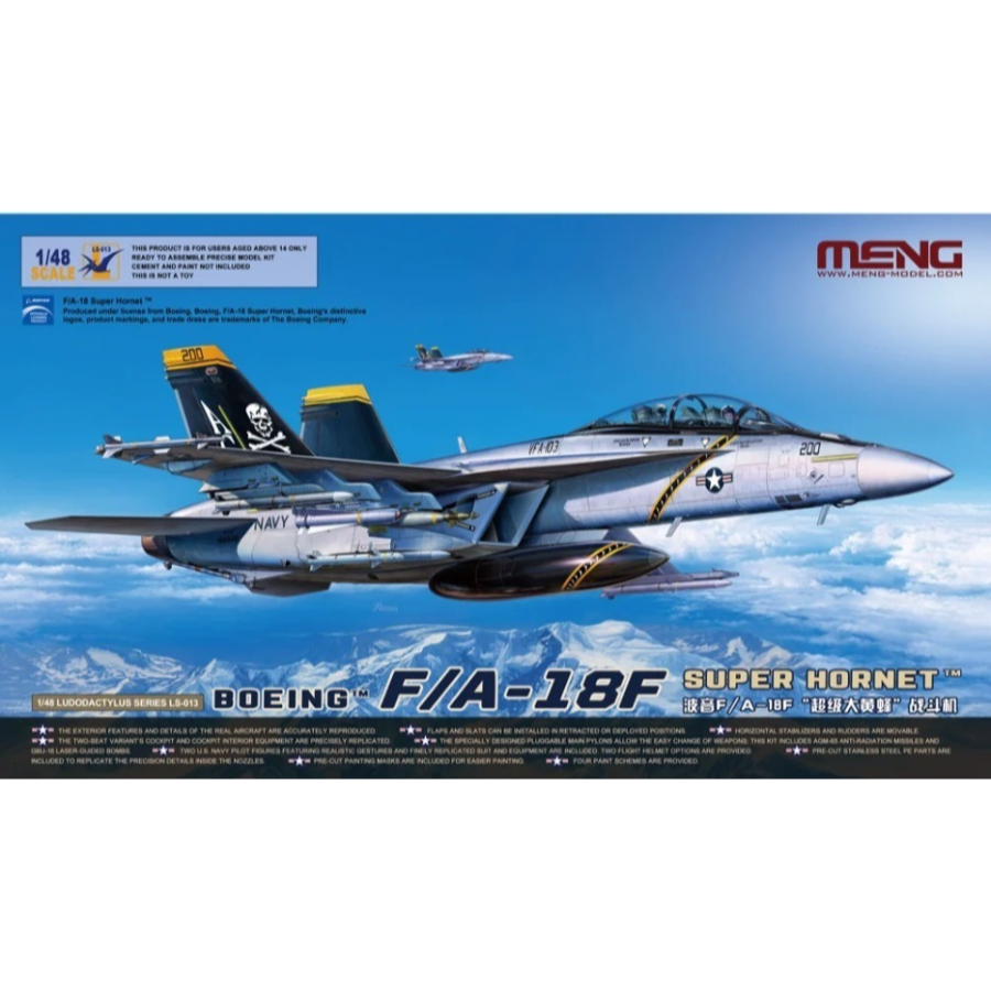 Meng Model Kit 1:48 Boeing FA-18F Super Hornet With Aus Decals