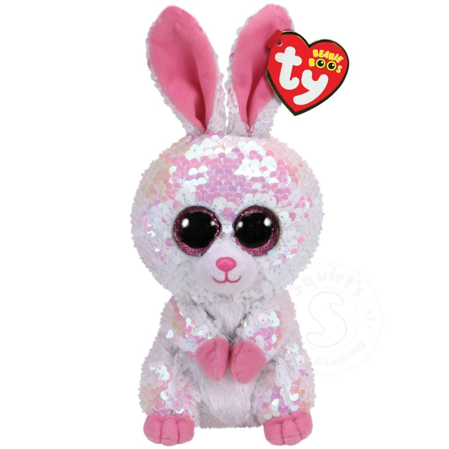 Beanie Boos Flippables Regular Plush Bonnie Pink White Bunny