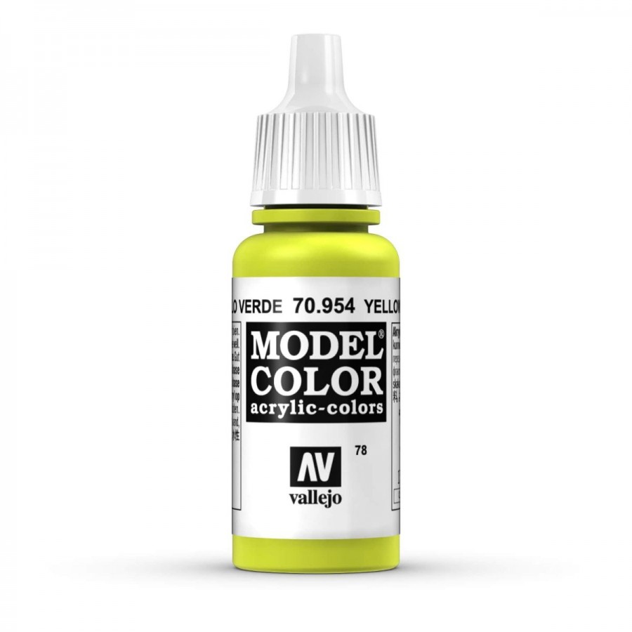 Vallejo Acrylic Paint Model Colour Yellow Green 17ml