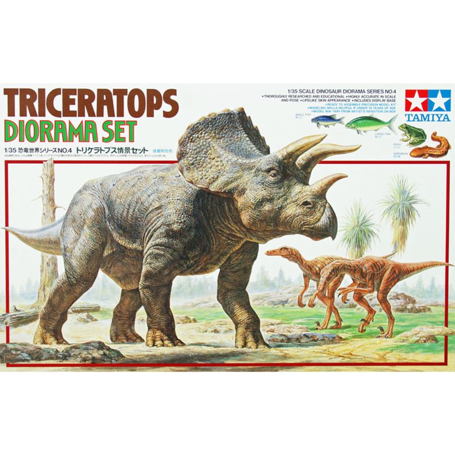 Tamiya Model Kit 1:35 Triceratops Diorama Set