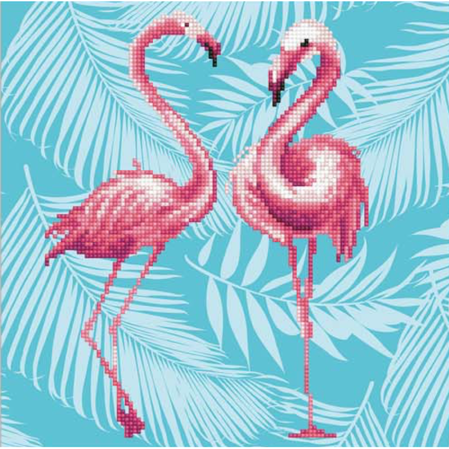 Diamond Dotz Flamingo Duo 32cm x 32cm