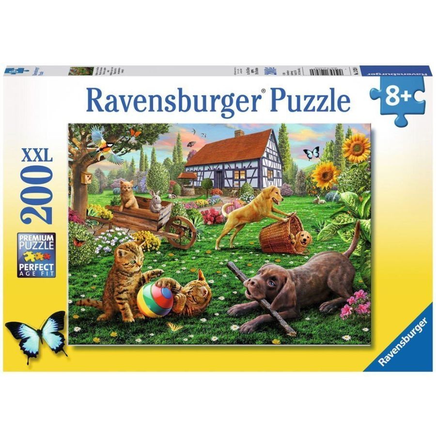 Ravensburger Puzzle 200 Piece Playing In The Yard
