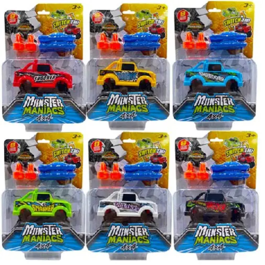 Monster Maniacs Friction Monster Truck & Accessories Assorted