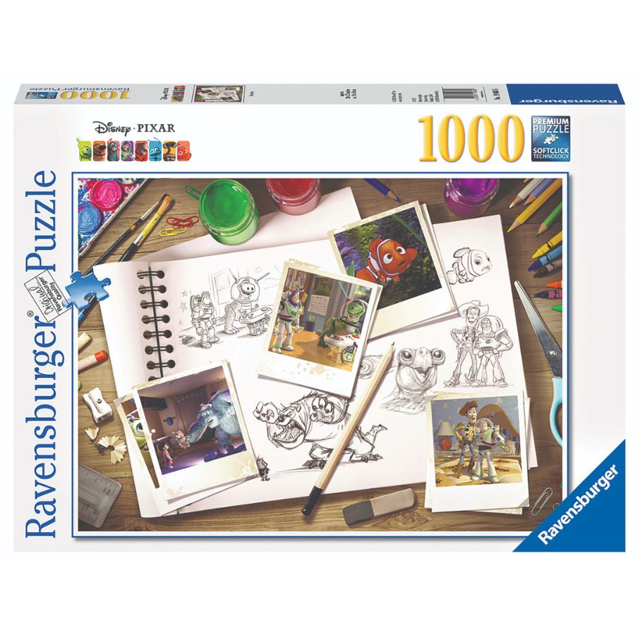 Ravensburger Puzzle Disney 1000 Piece Disney Pixar Sketches World Of Disney