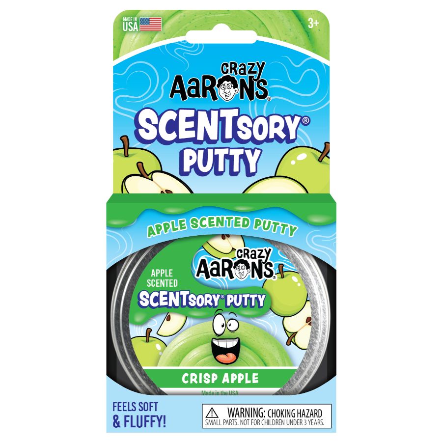 Crazy Aarons Scentsory Putty 7cm Tin Crisp Apple