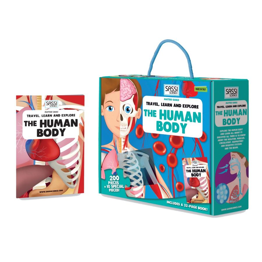 Sassi Travel Learn & Explore Puzzle & Book Set The Body