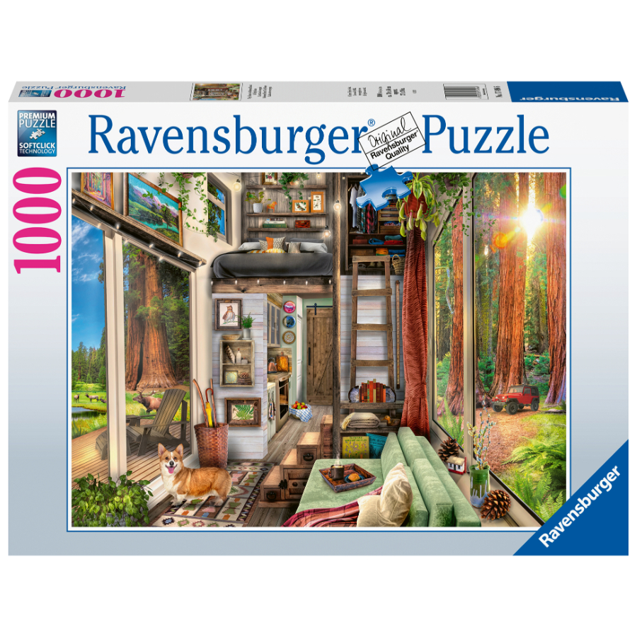 Ravensburger Puzzle 1000 Piece Redwood Forest Tiny House