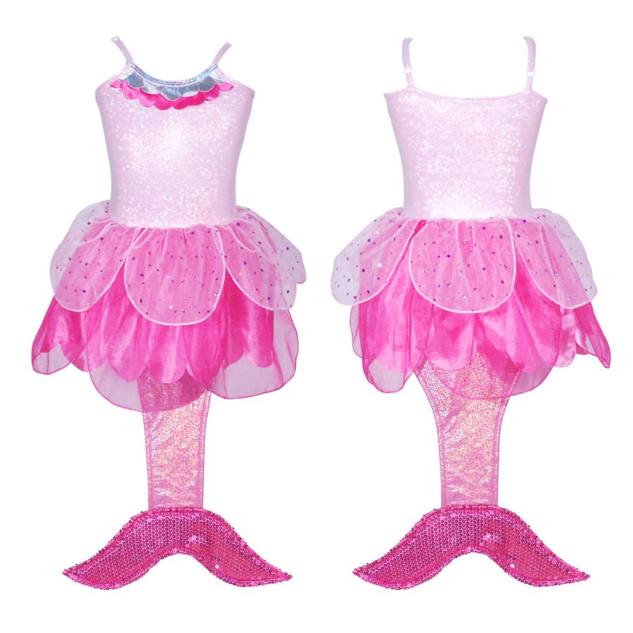 Summer Mermaid Dress Hot Pink Size 3-4