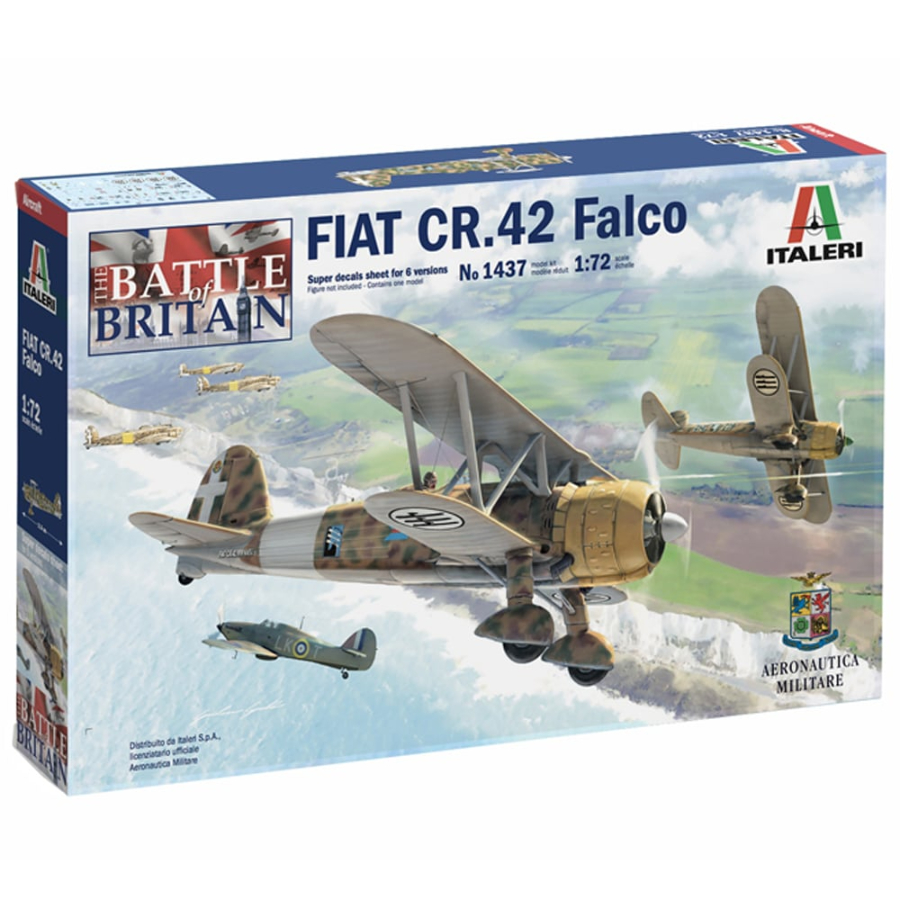 Italeri Model Kit 1:72 Fiat Cr42 Falco Battle Of Britain 80th Anniversary