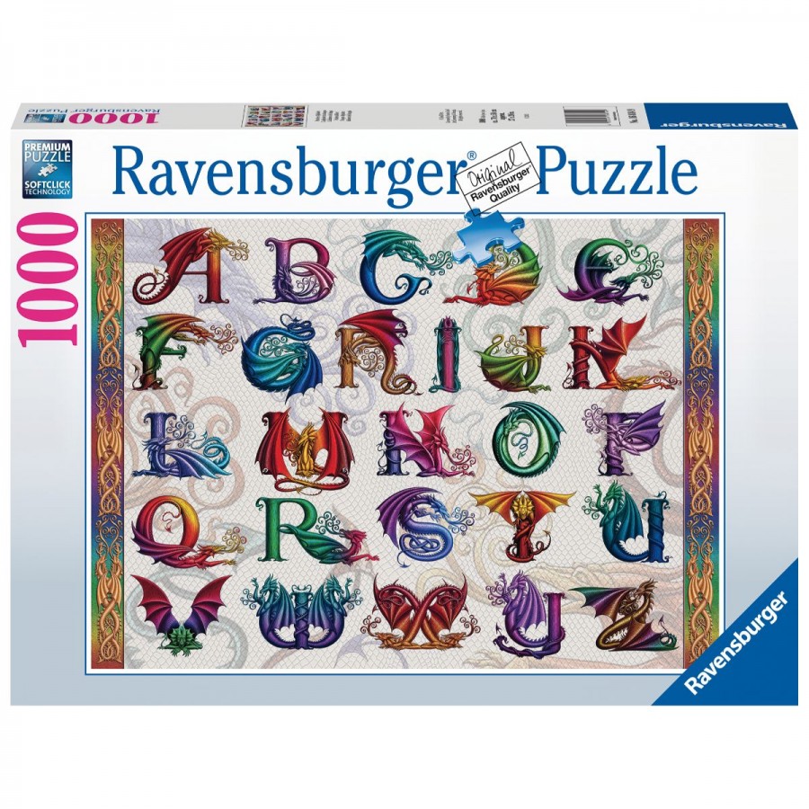 Ravensburger Puzzle 1000 Piece Dragon Alphabet