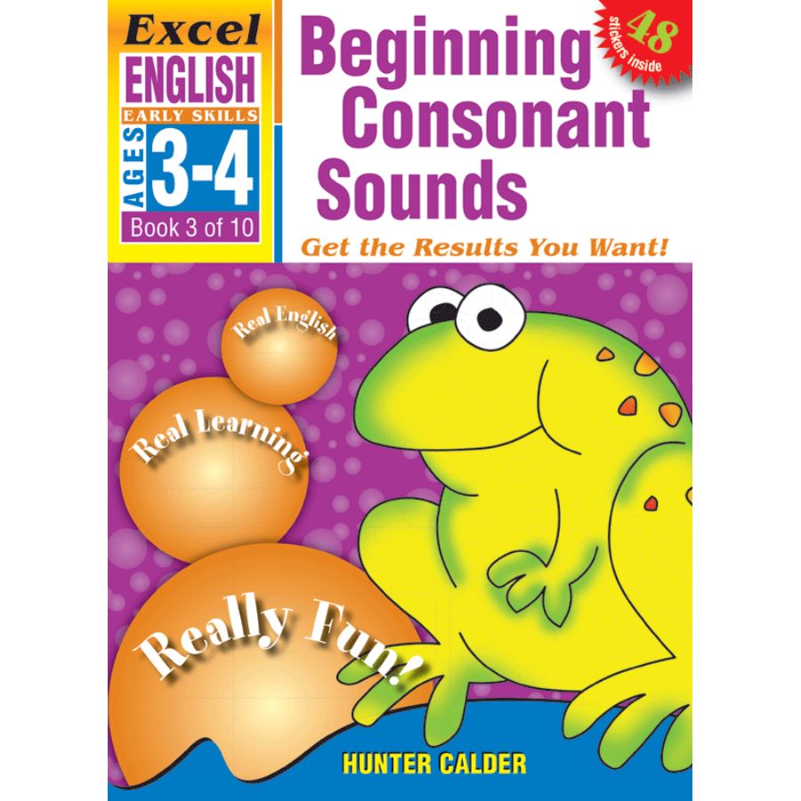 Excel Early Skills English Book 3 Beginning Consonant Sounds Ages 3–4