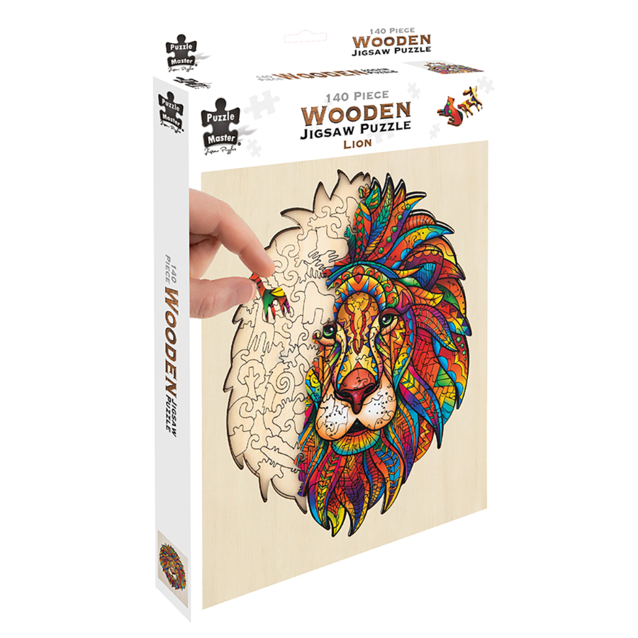 Wooden Shaped Piece Puzzle Lion 140 Pieces