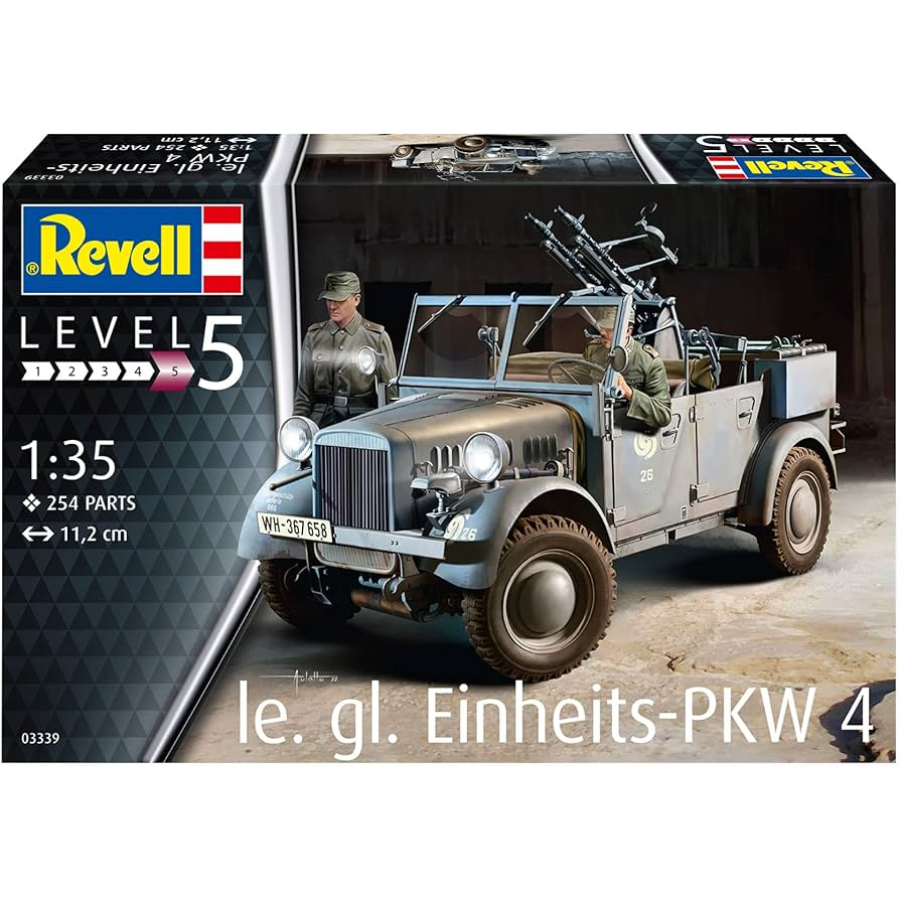 Revell Model Kit 1:35 Einheits-PKW KFZ 4