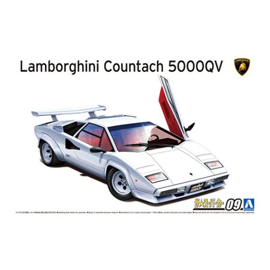 Aoshima Model Kit 1:24 85 Lamborghini Countach 5000QV
