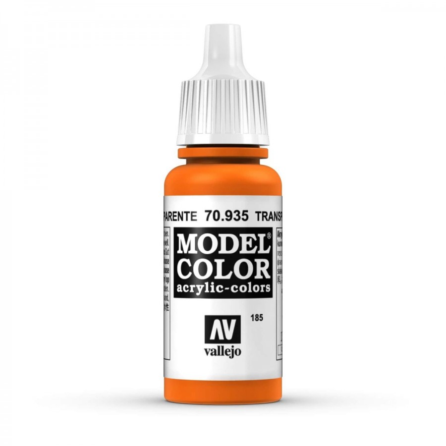 Vallejo Acrylic Paint Model Colour Transparent Orange 17ml
