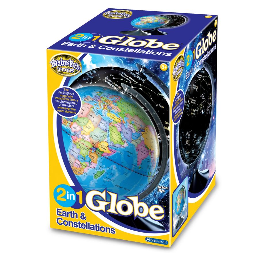 Brainstorm 2 In 1 Globe Earth & Constellations